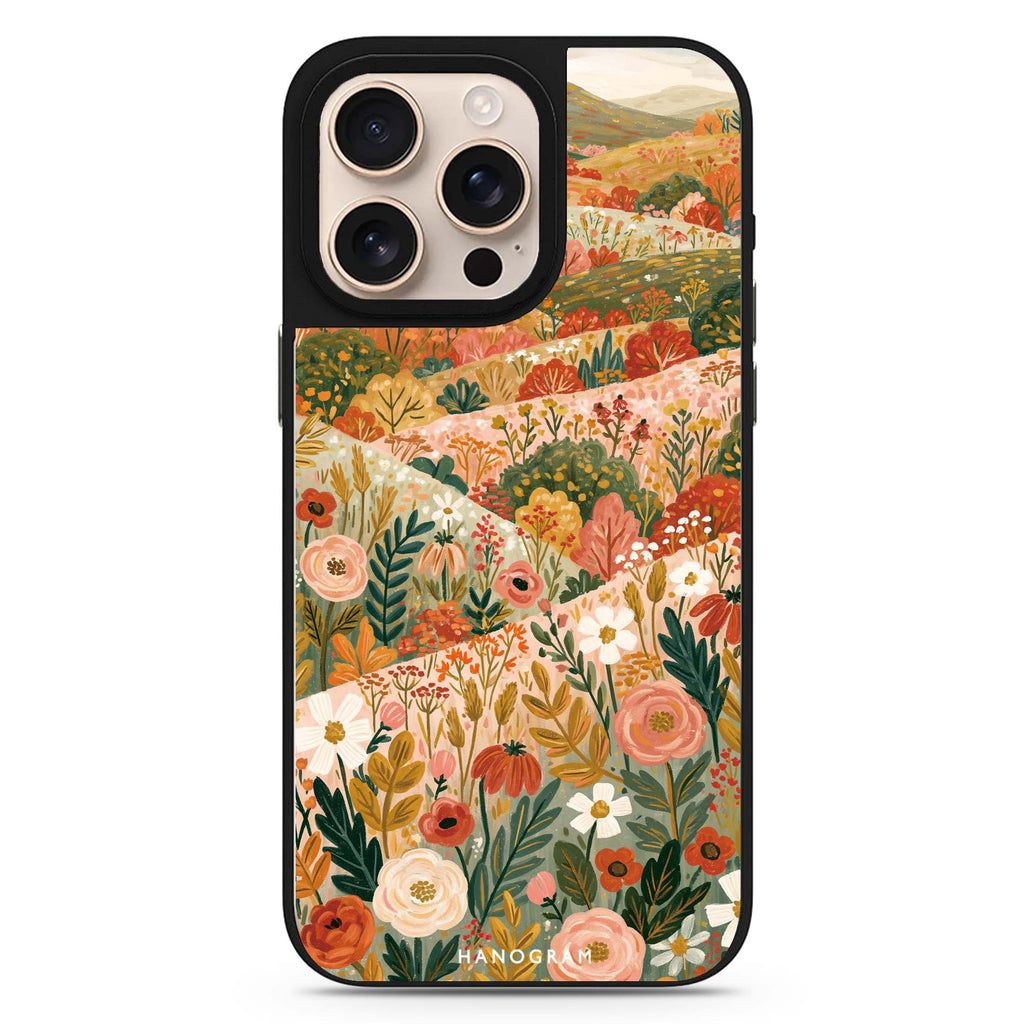 Hills Sewn with Flowers iPhone Mirror Case – design view 1