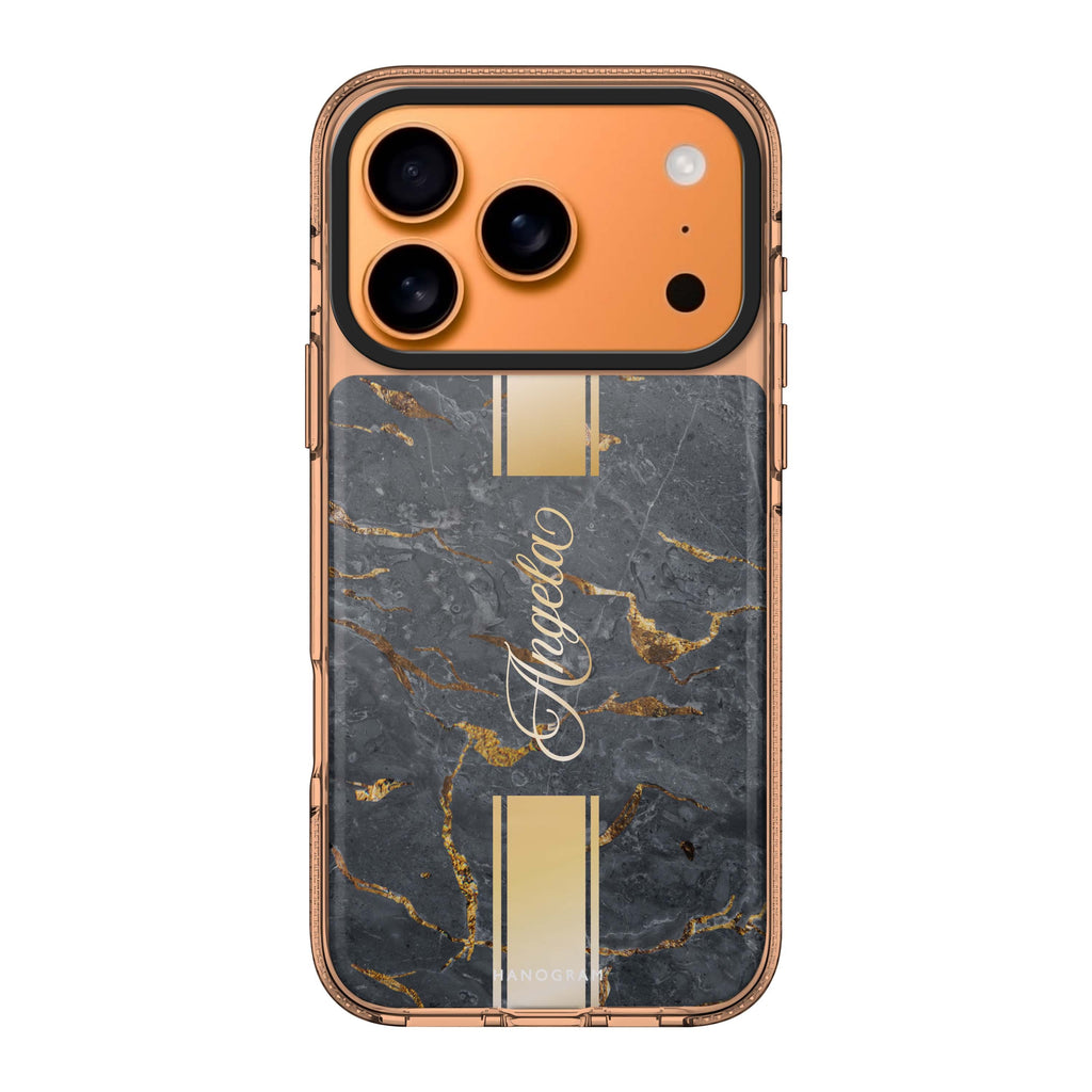 Luxury Gold Marble personalized name gold marble iPhone 17 Pro Max ultra clear case