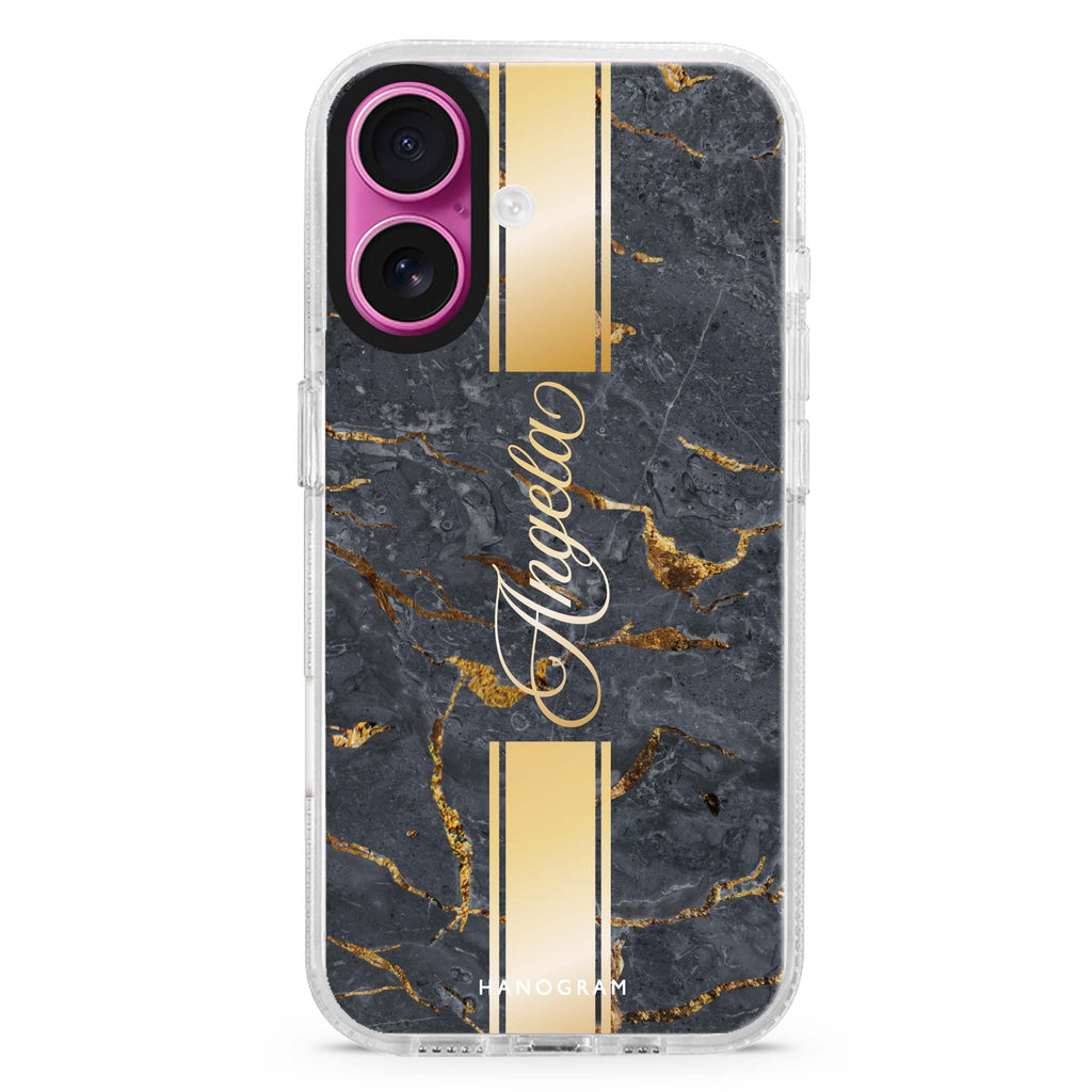 Luxury Gold Marble MagSafe Compatible iPhone 16 Ultra Clear Case - Personalized and Stylish Protection