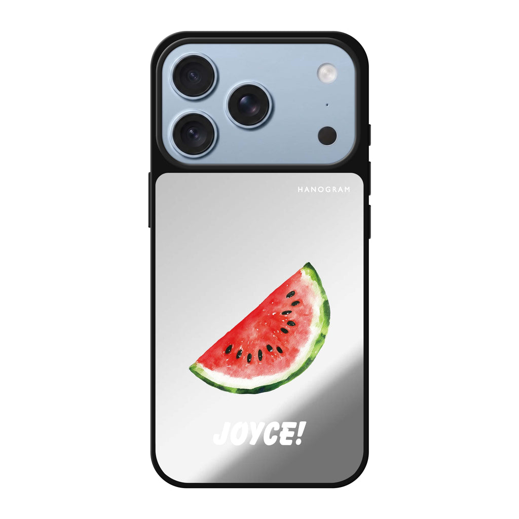 Melon Splash personalized name fruit iPhone 18 Pro Max mirror case