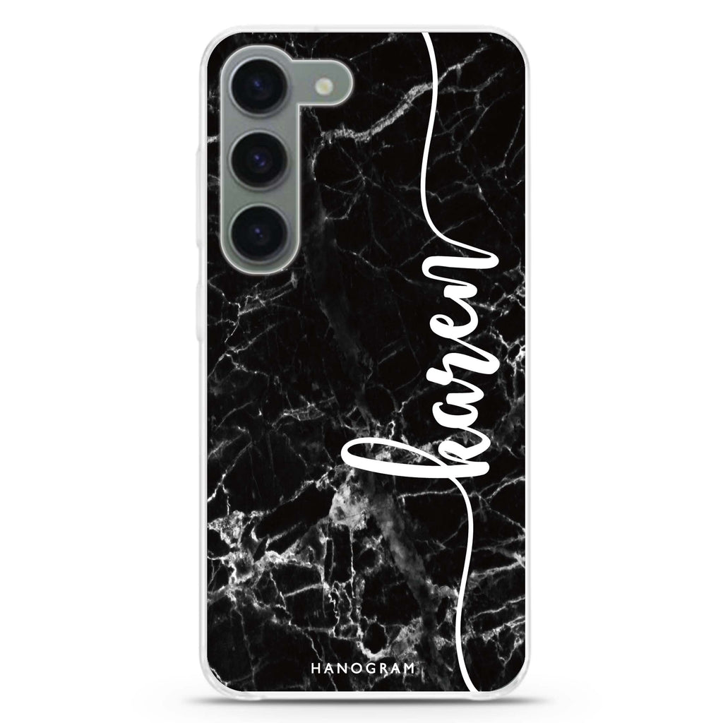 Marble Edition VII personalized ultra-clear case for Samsung Galaxy S23/S22, front view