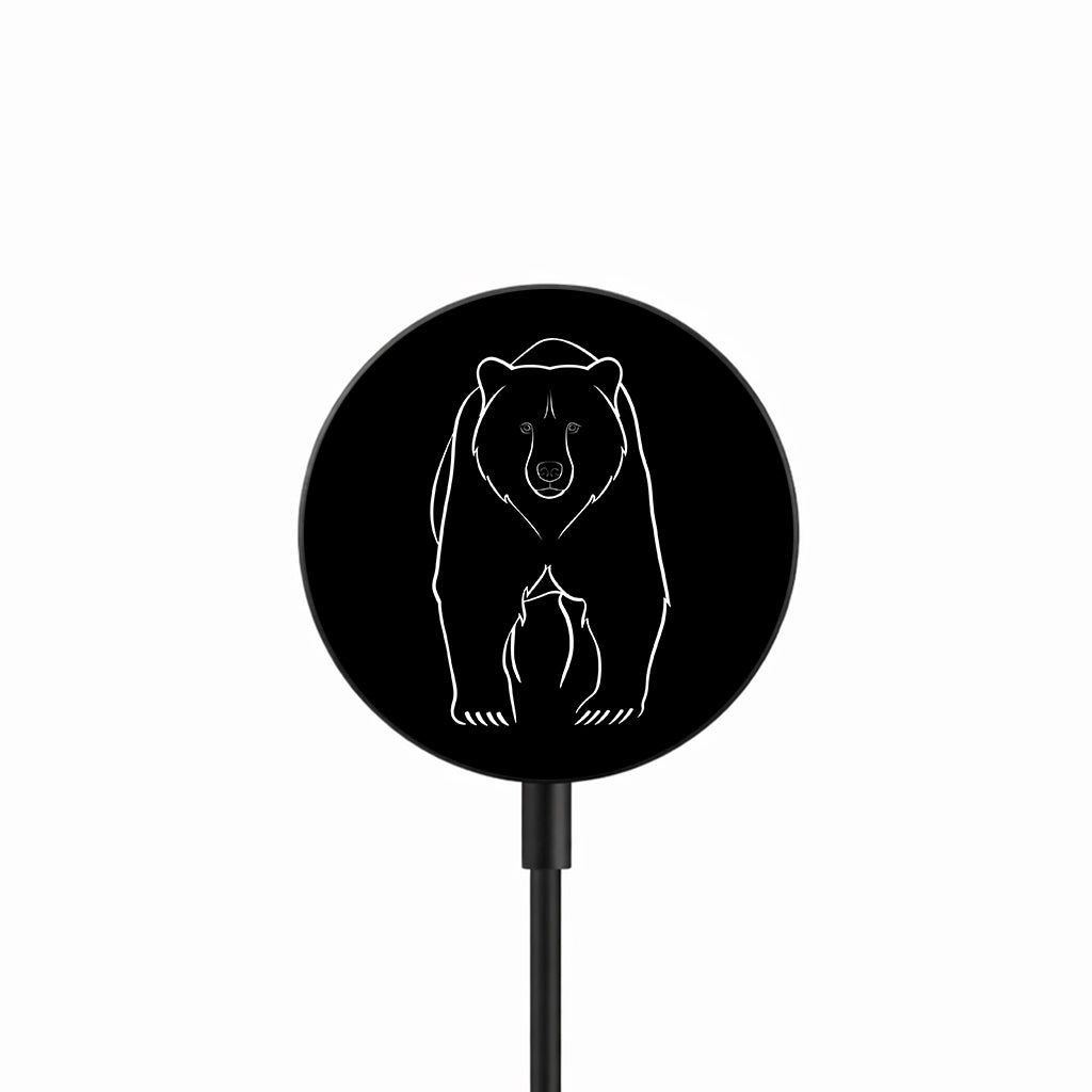Minimal Bear Line 25W Qi2.2 magnetic wireless charger front view
