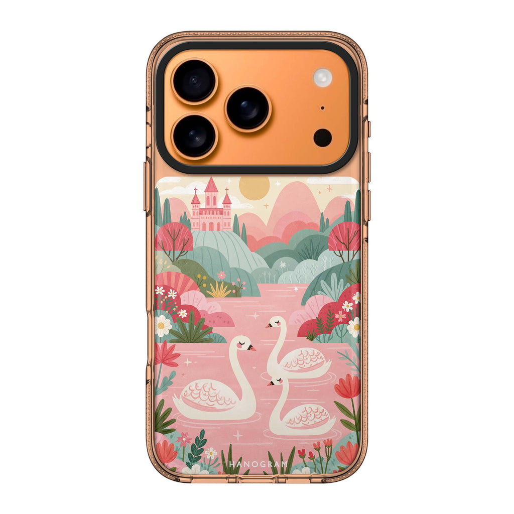 Rosewater Swan Kingdom iPhone 17 Pro Max Ultra Clear Case - Image 1