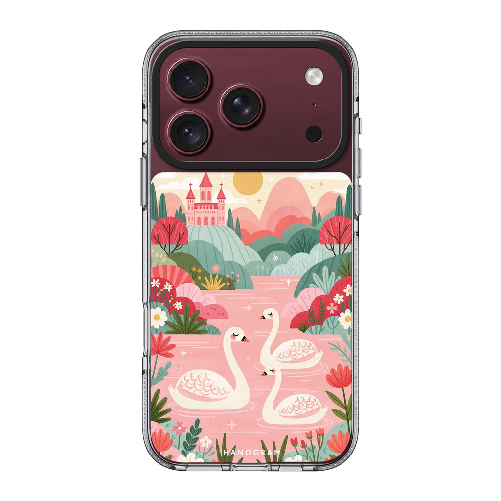 Rosewater Swan Kingdom iPhone 18 Pro Max Ultra Clear Case - Image 1
