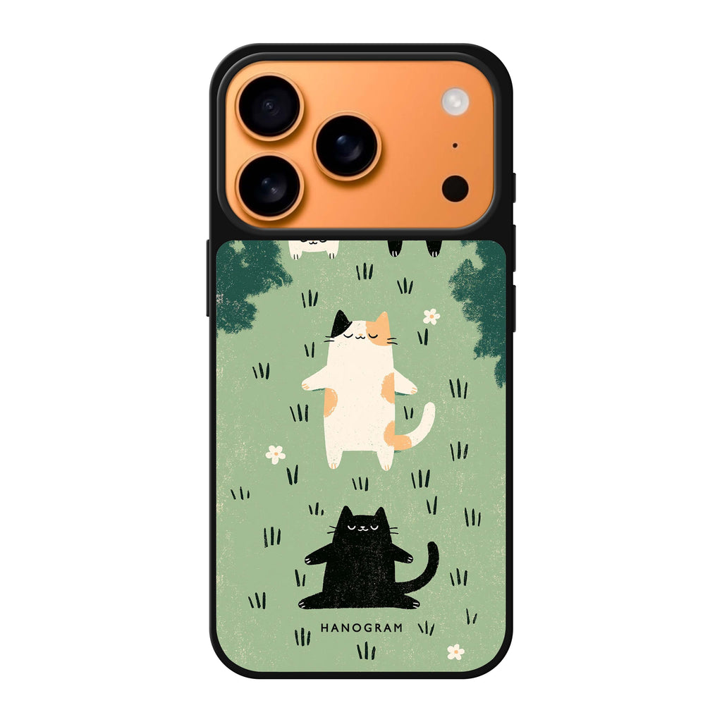 Two Cats Finding Balance iPhone 17 Pro Max Mirror Case - design view 1