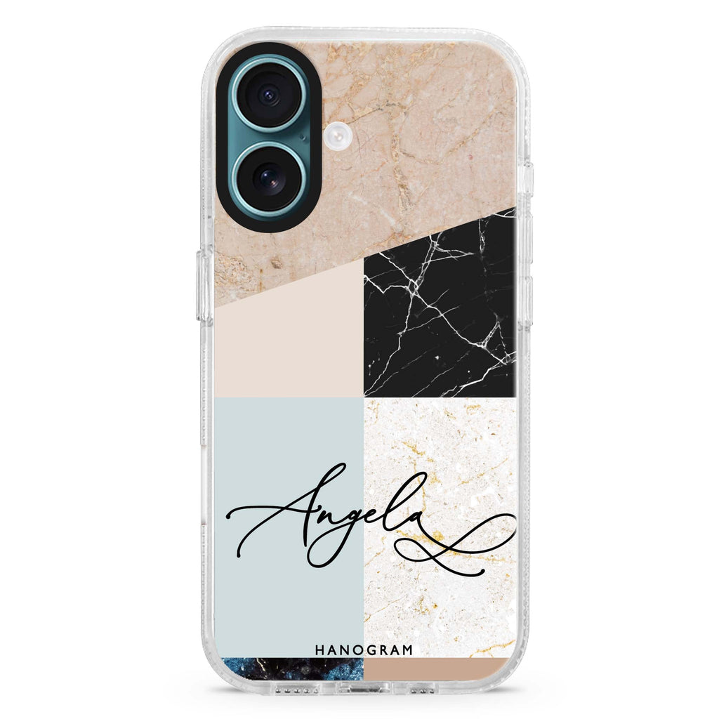 Marble Abstract V MagSafe Compatible iPhone 16 Ultra Clear Case - Personalized and Stylish Protection