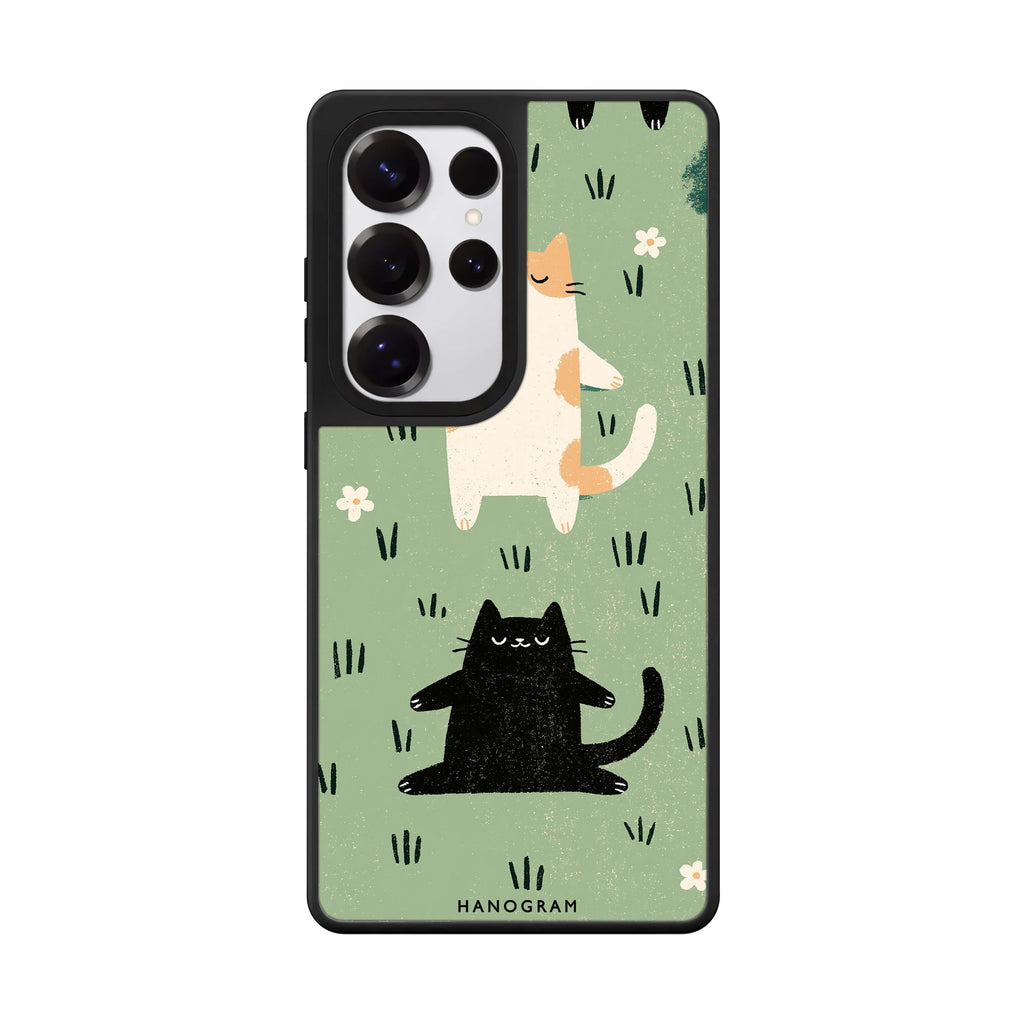 Two Cats Finding Balance Samsung Galaxy Mirror Case - image 1