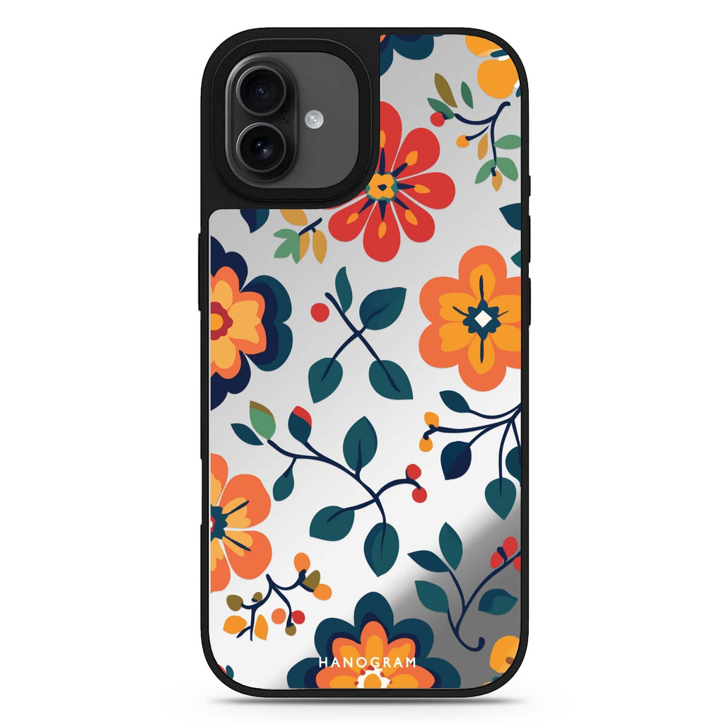 Petal Pop design 2 floral design iPhone 17 mirror case