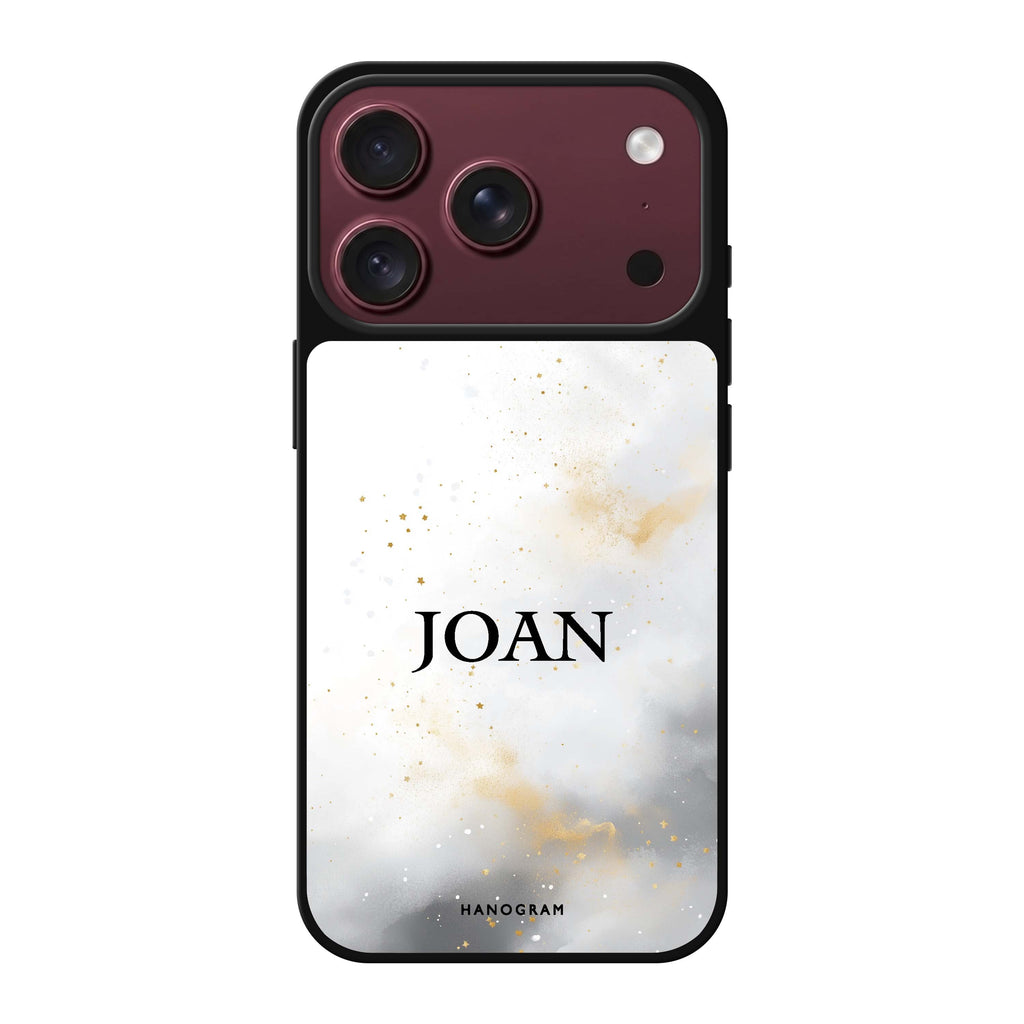 Starlight Haze personalized name abstract iPhone 18 Pro Max mirror case