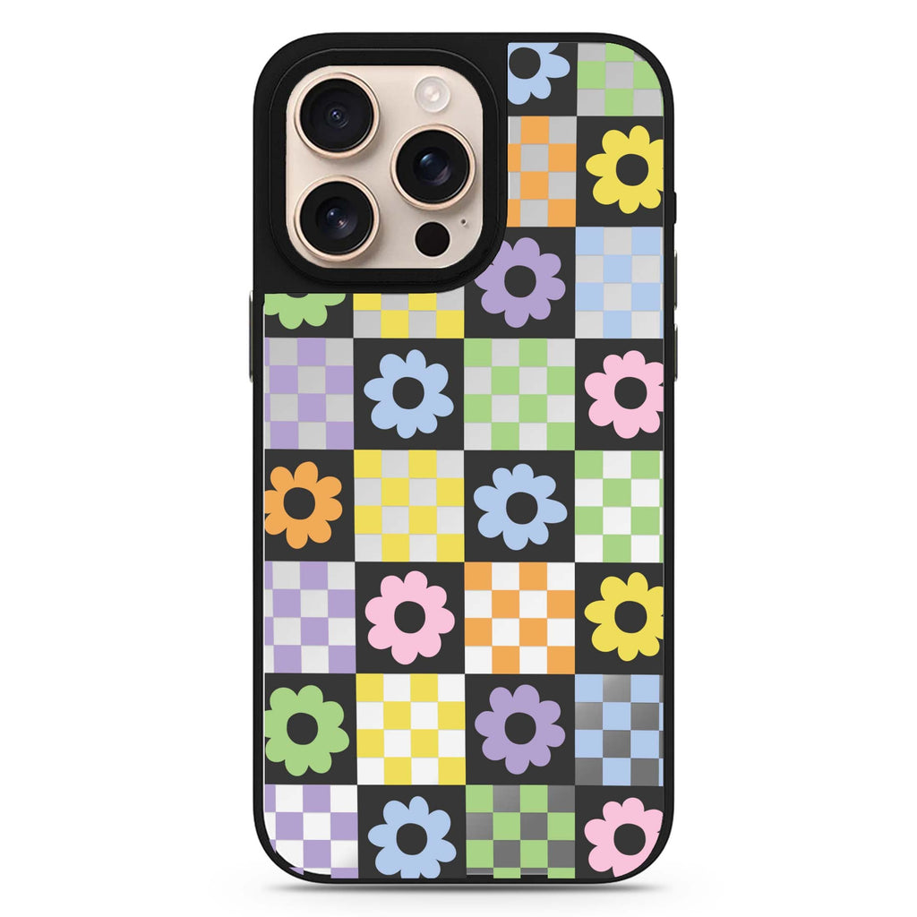 Flowers Design 3 floral design iPhone 16/15/14 Pro Max & Pro mirror case