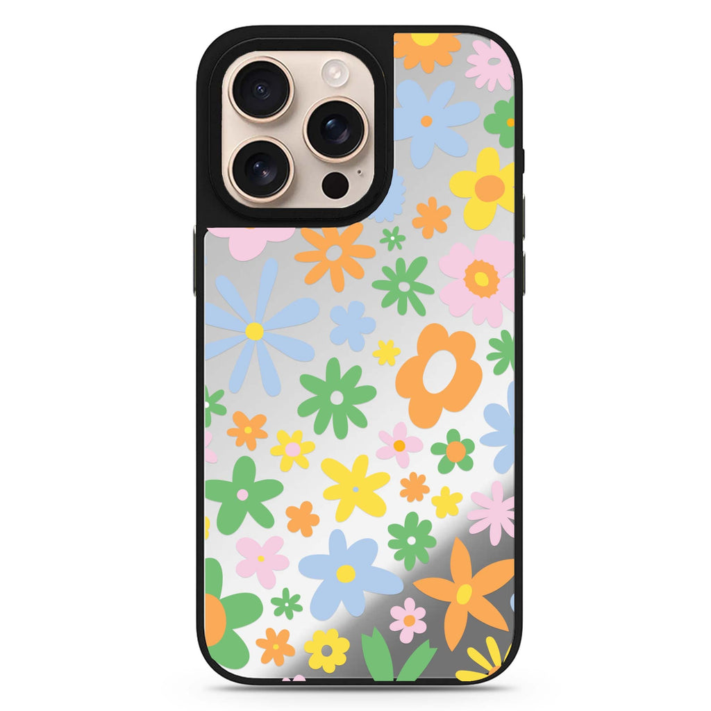 Flowers Design 1 floral design iPhone 16/15/14 Pro Max & Pro mirror case