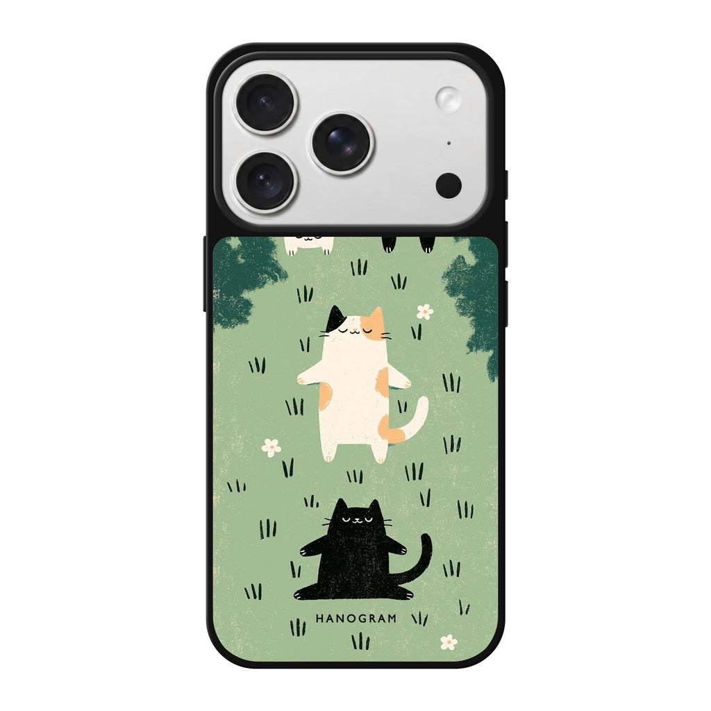 Two Cats Finding Balance iPhone 18 Pro Max Mirror Case - design view 1