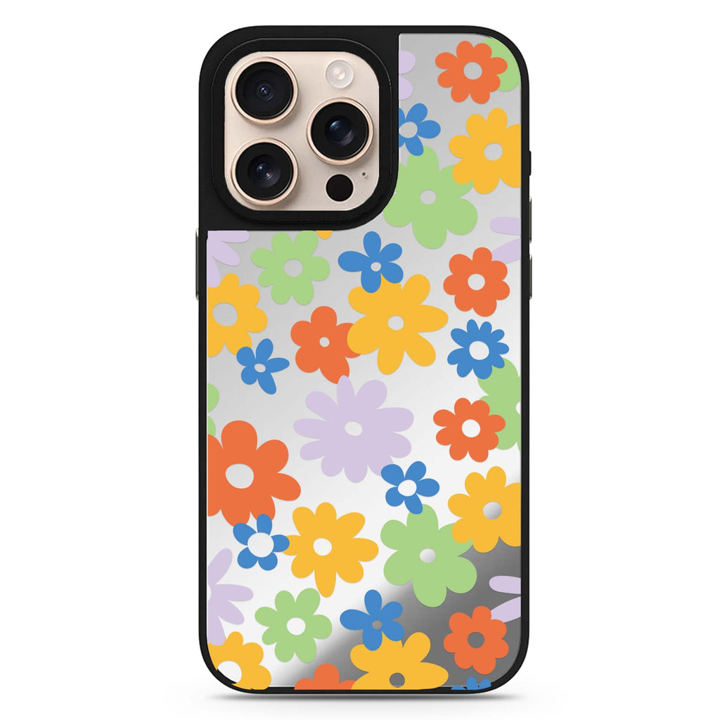 Flowers Design 2 floral design iPhone 16/15/14 Pro Max & Pro mirror case