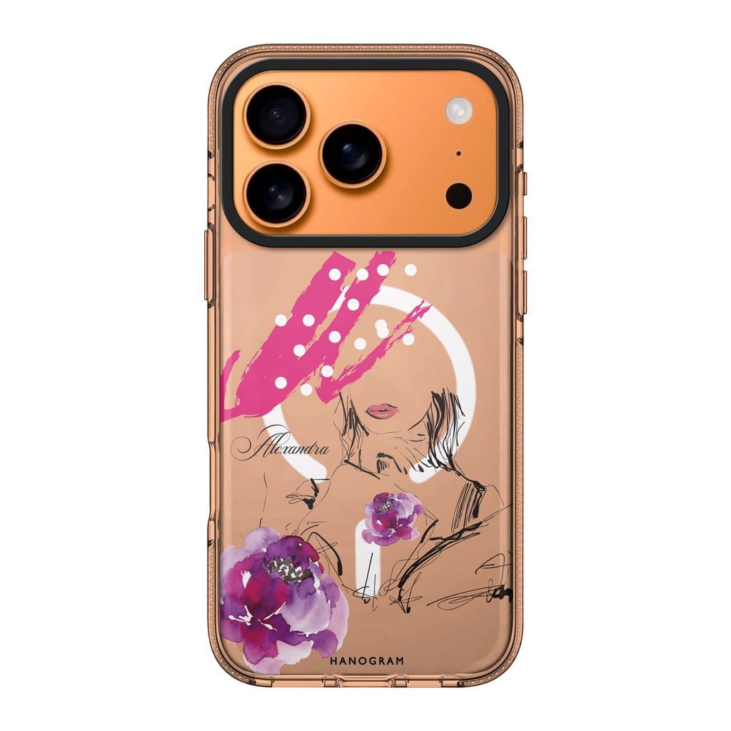 Floral Makeup personalized name flower fashion floral spring iPhone 17 Pro Max ultra clear case