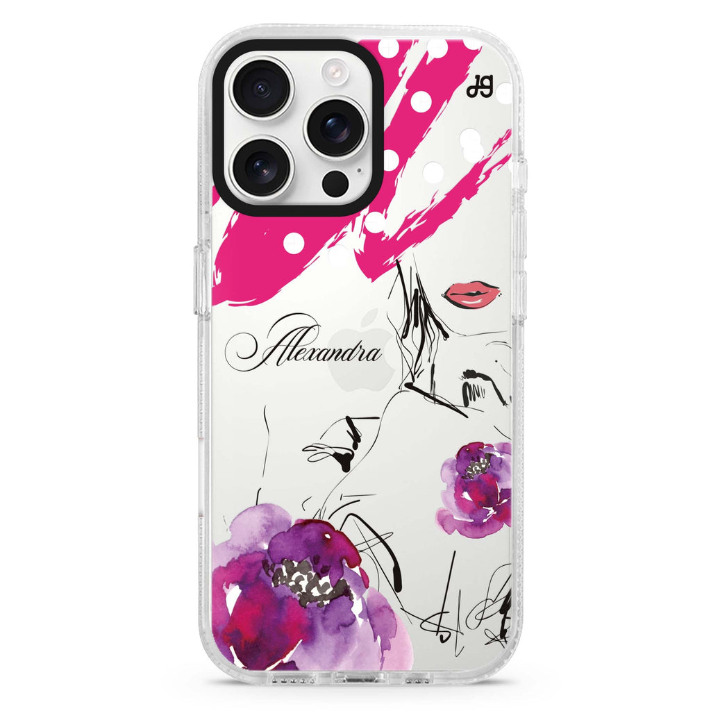 Floral Makeup iPhone 16 Pro & 16 Pro Max Case - Personalized and Stylish Protection