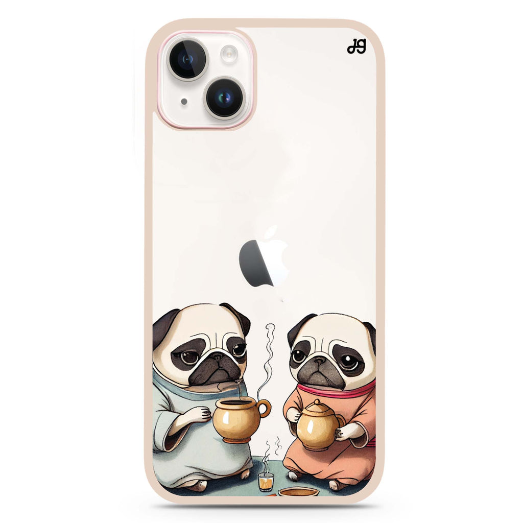 Pug Tea Time iPhone 15 Impact Guard Bumper Case
