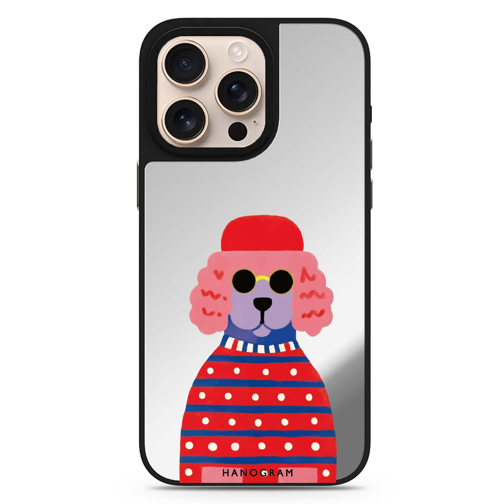 Groovy Poodle MagSafe compatible mirror case for iPhone 16/15/14 Pro Max and Pro, main view
