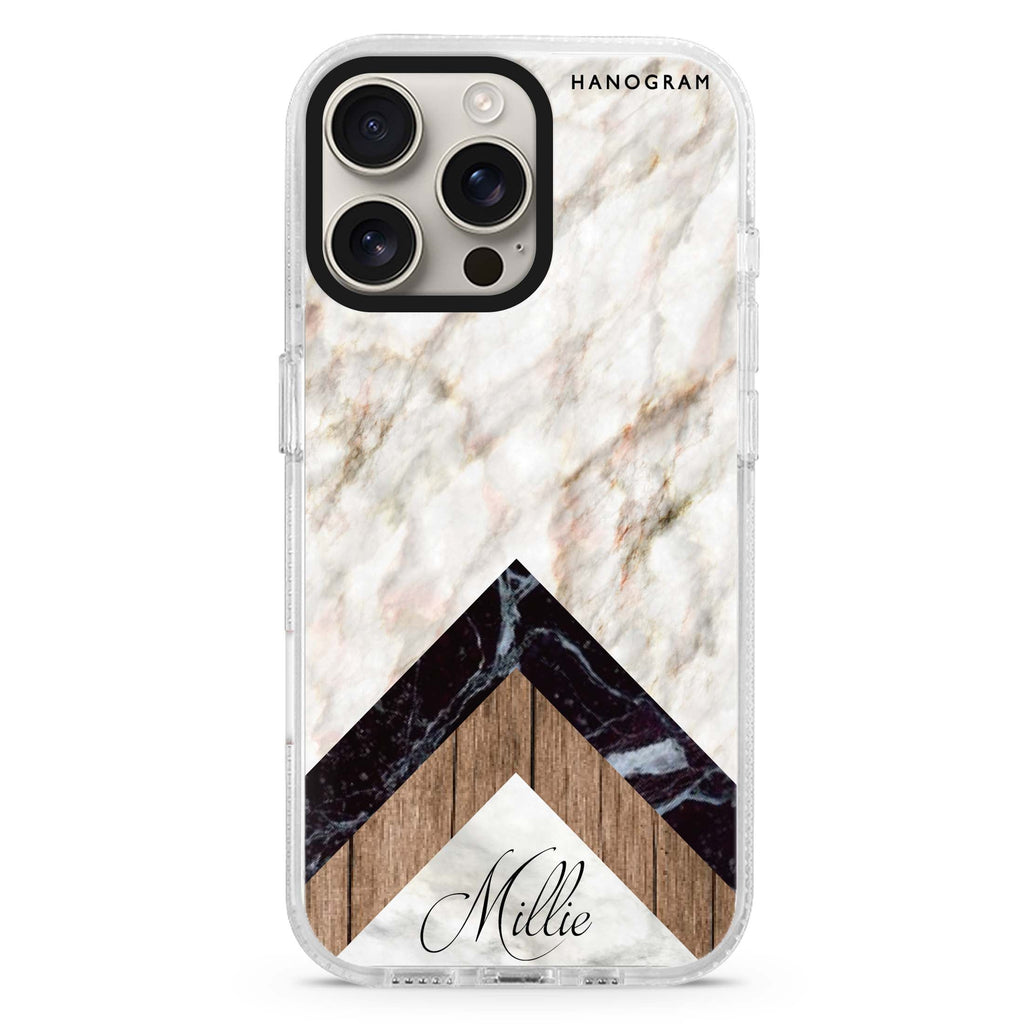 Marble & Wood iPhone 16 Pro & 16 Pro Max Case - Personalized and Stylish Protection