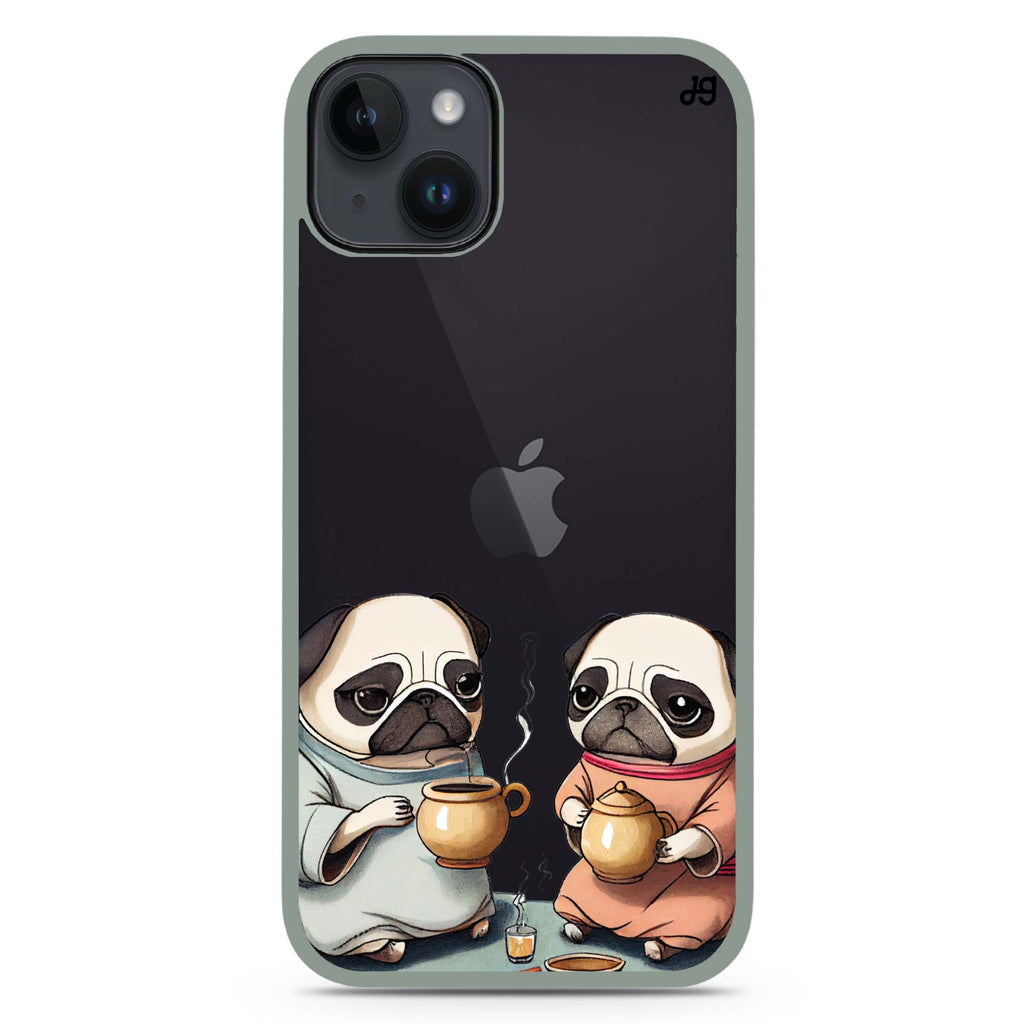 Pug Tea Time iPhone 15 Plus Impact Guard Bumper Case