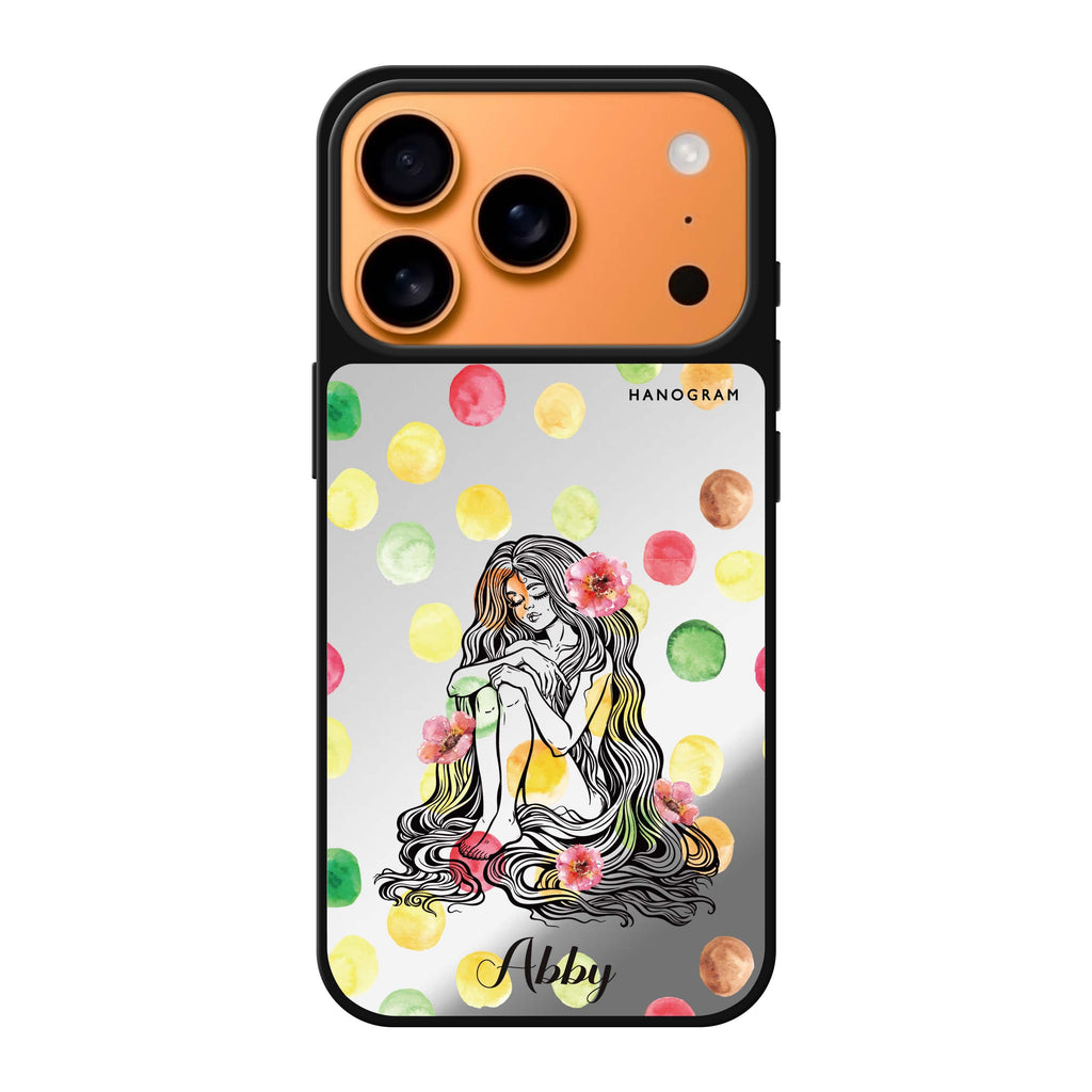 The Inner Self personalized name typography iPhone 17 Pro Max mirror case