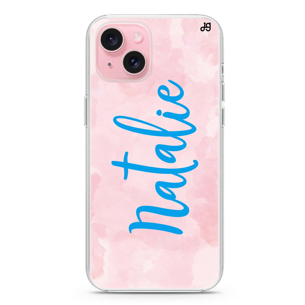 Pink Aqua iPhone 15 Plus MagSafe Compatible Ultra Clear Case