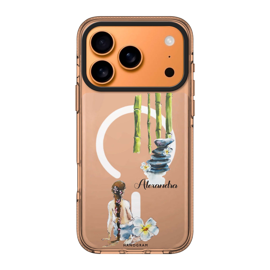 Zen personalized name graphic minimalist iPhone 17 Pro Max ultra clear case