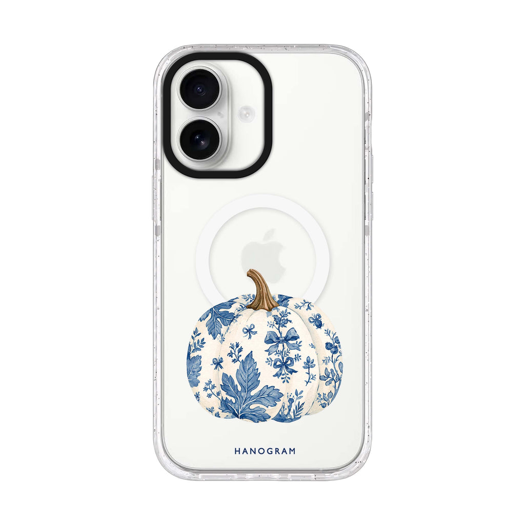 Blue China Pumpkin iPhone 17 Ultra Clear Case - product image 1