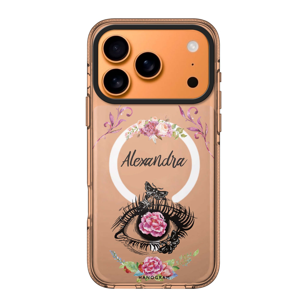 Flower in Eye personalized name eye flower floral portrait iPhone 17 Pro Max ultra clear case