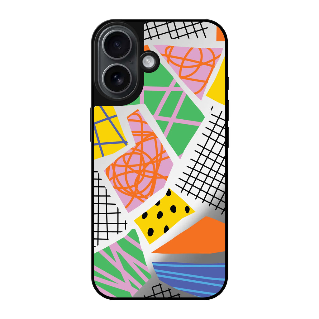 Reflective iPhone 16 Mirror Case –Flowers Pattern Design