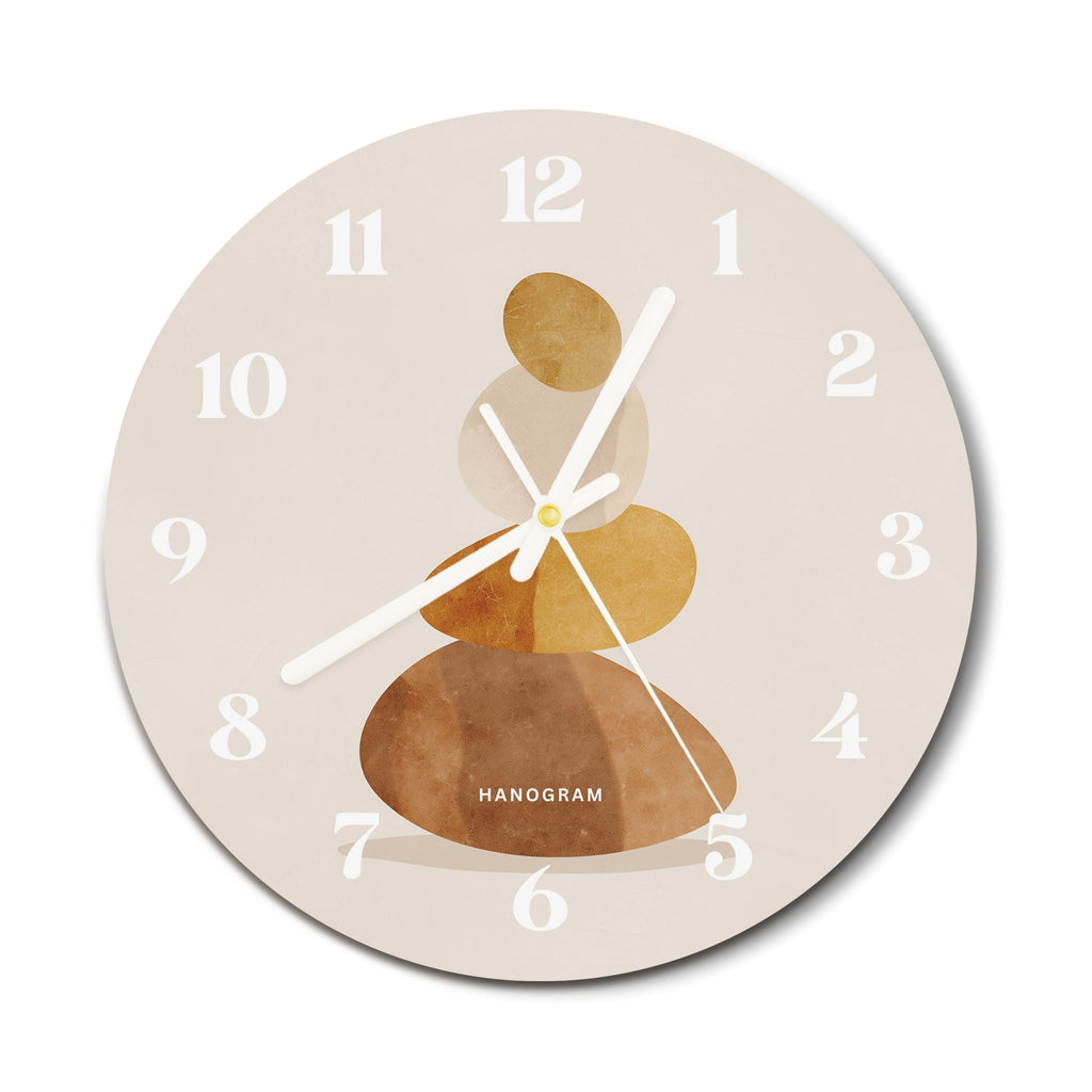 Zen Balance premium glass wall clock, minimal home decor clock, main view