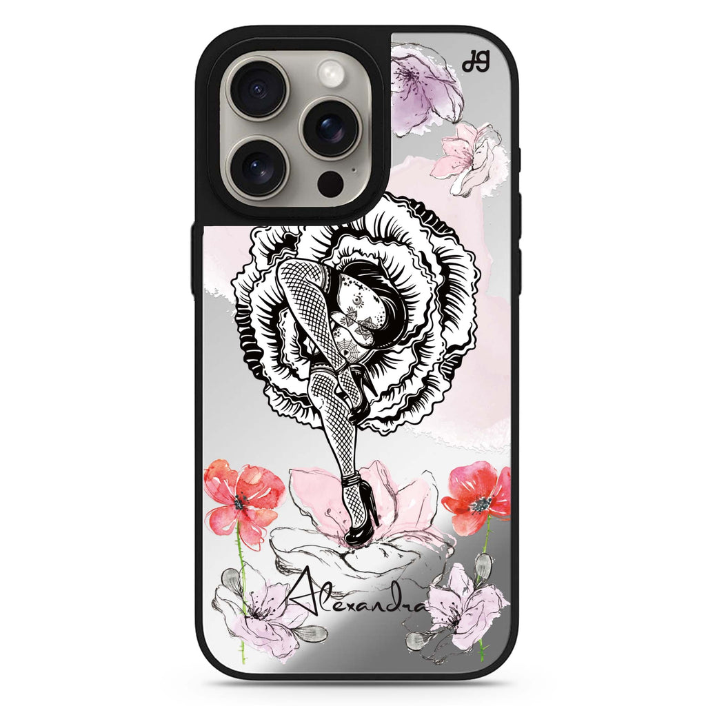 Dancing Flora personalized name MagSafe mirror case for iPhone 16/15/14 Pro Max and Pro, main view