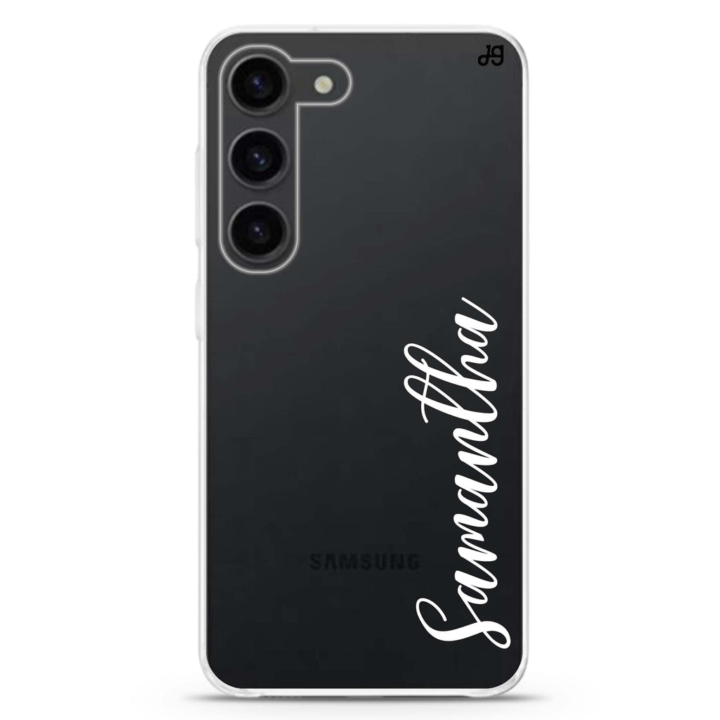 Falling For You personalized ultra-clear case for Samsung Galaxy S23/S22, front view