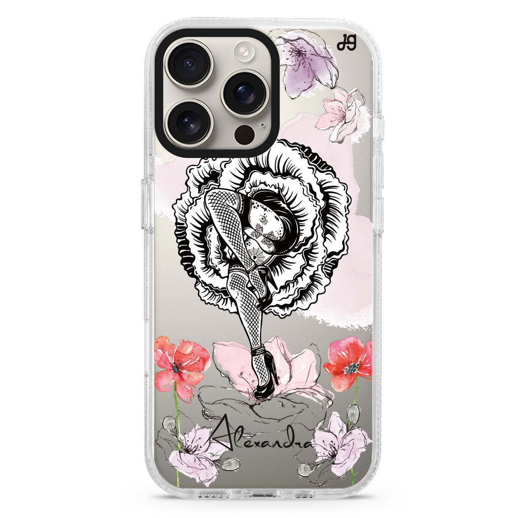Dancing Flora iPhone 16 Pro & 16 Pro Max Case - Personalized and Stylish Protection