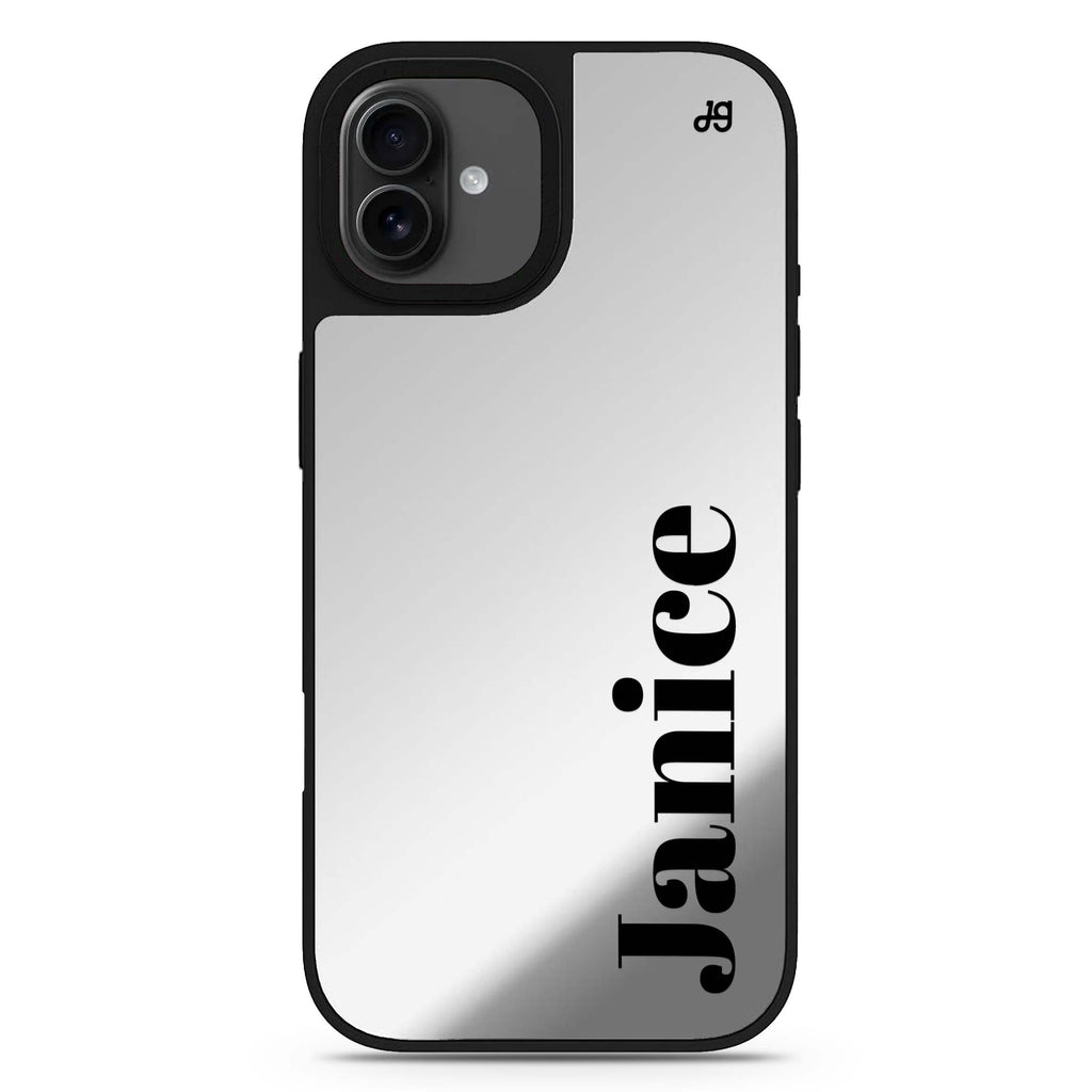 Calliglow personalized name iPhone 17 mirror case