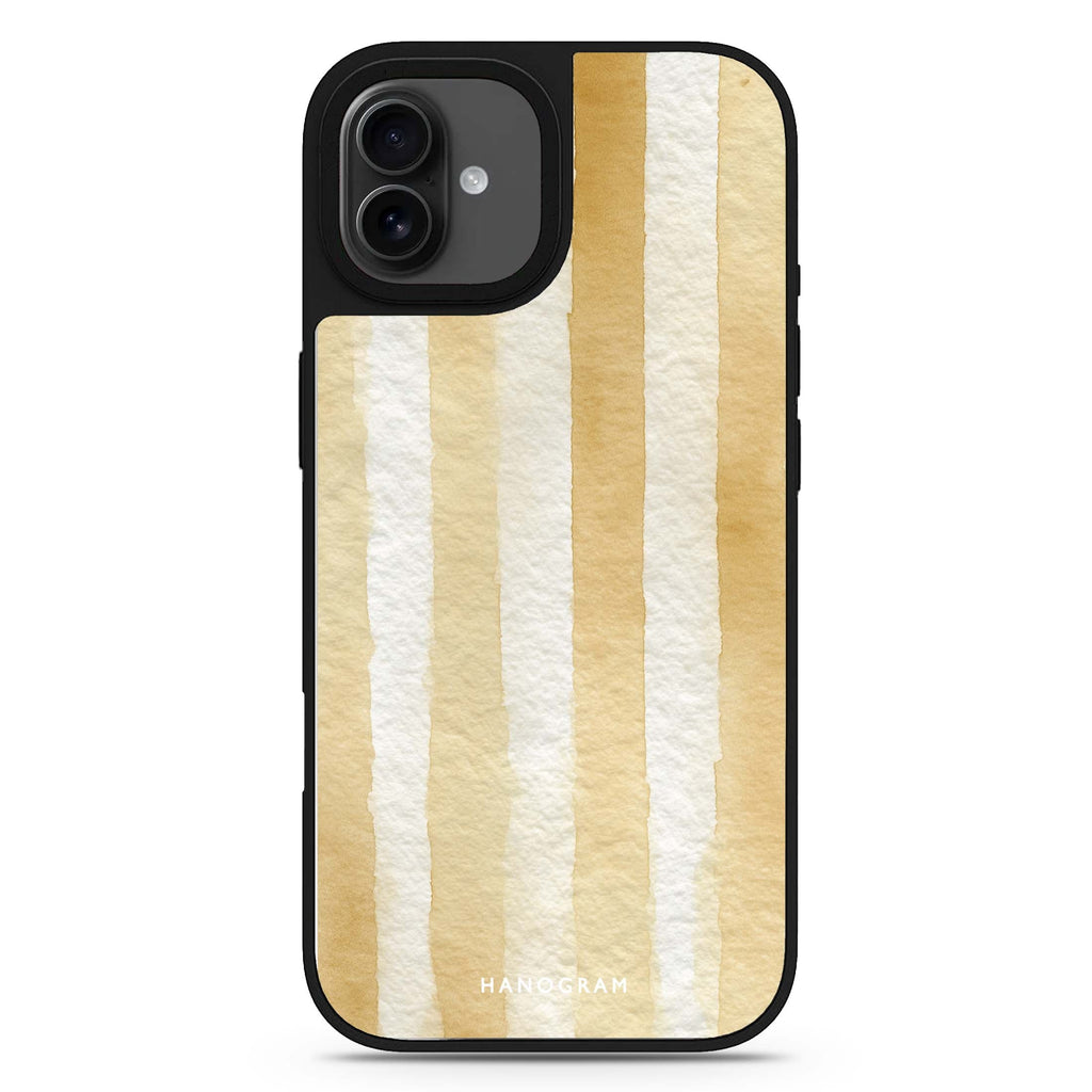 Sandscript Stripes handwritten name iPhone 17 mirror case