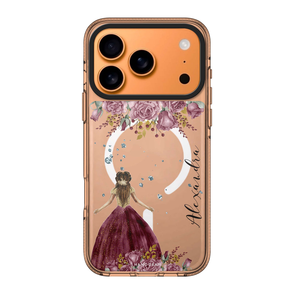 Princess In Garden personalized name floral nature spring iPhone 17 Pro Max ultra clear case