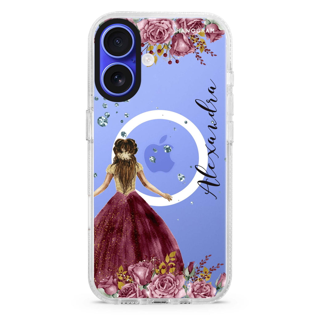 Princess In Garden MagSafe Compatible iPhone 16 Ultra Clear Case - Personalized and Stylish Protection