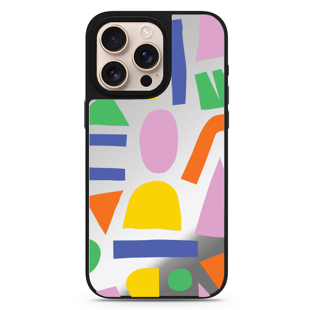 Abstract Doodles Design 5 cute aesthetic design iPhone 16/15/14 Pro Max & Pro mirror case