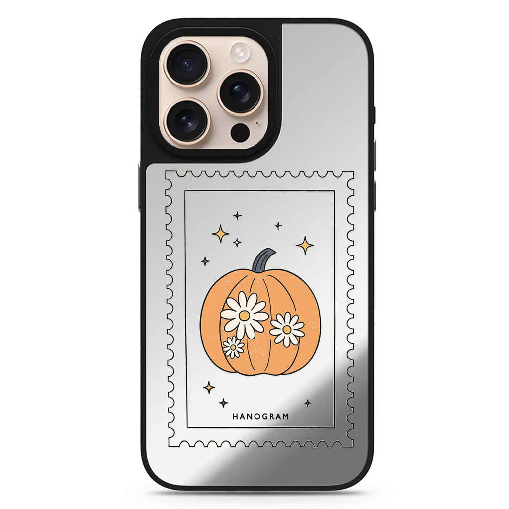 Postmarked Pumpkin MagSafe Compatible Mirror Case – design view 1