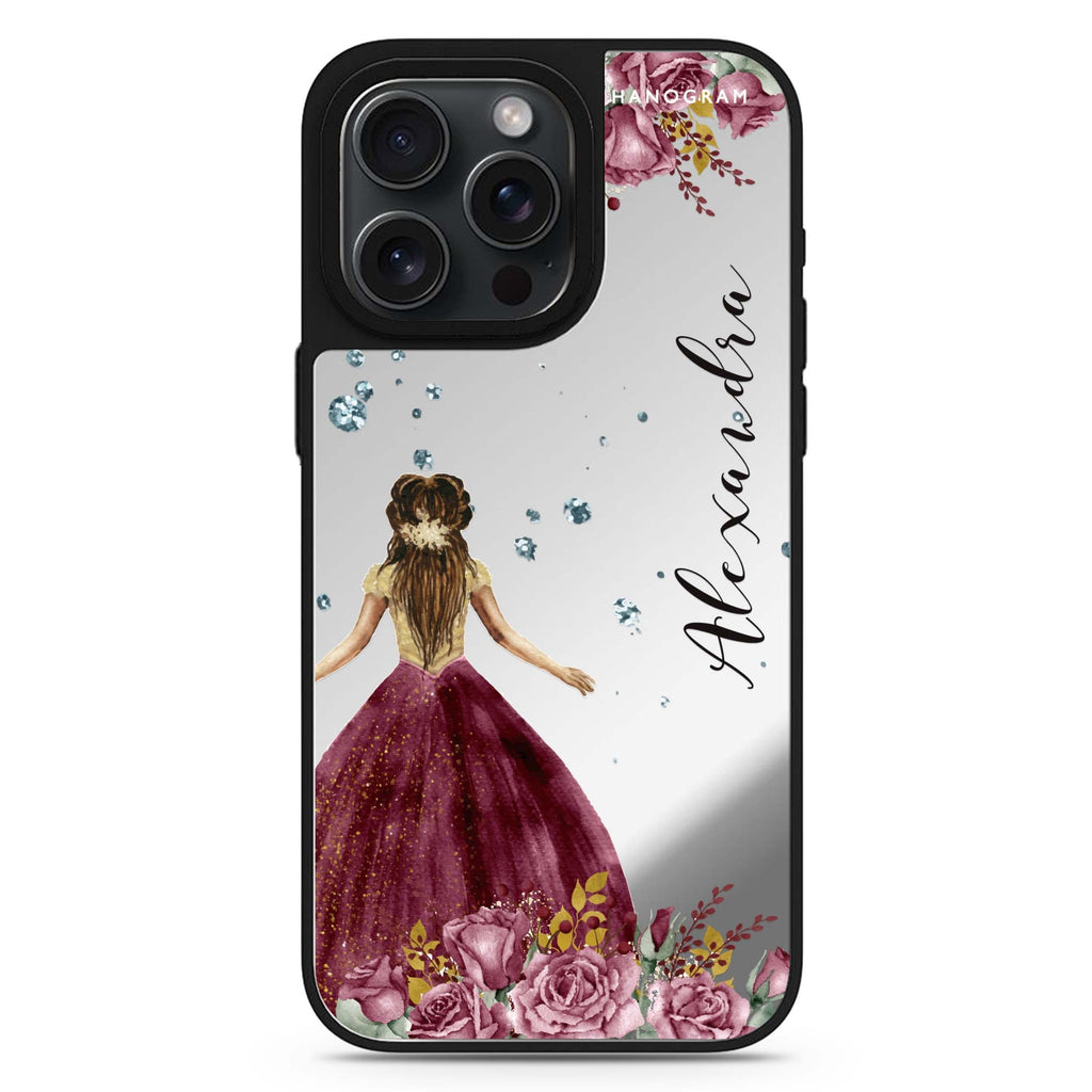 Princess in Garden personalized name MagSafe mirror case for iPhone 16/15/14 Pro Max and Pro, main view