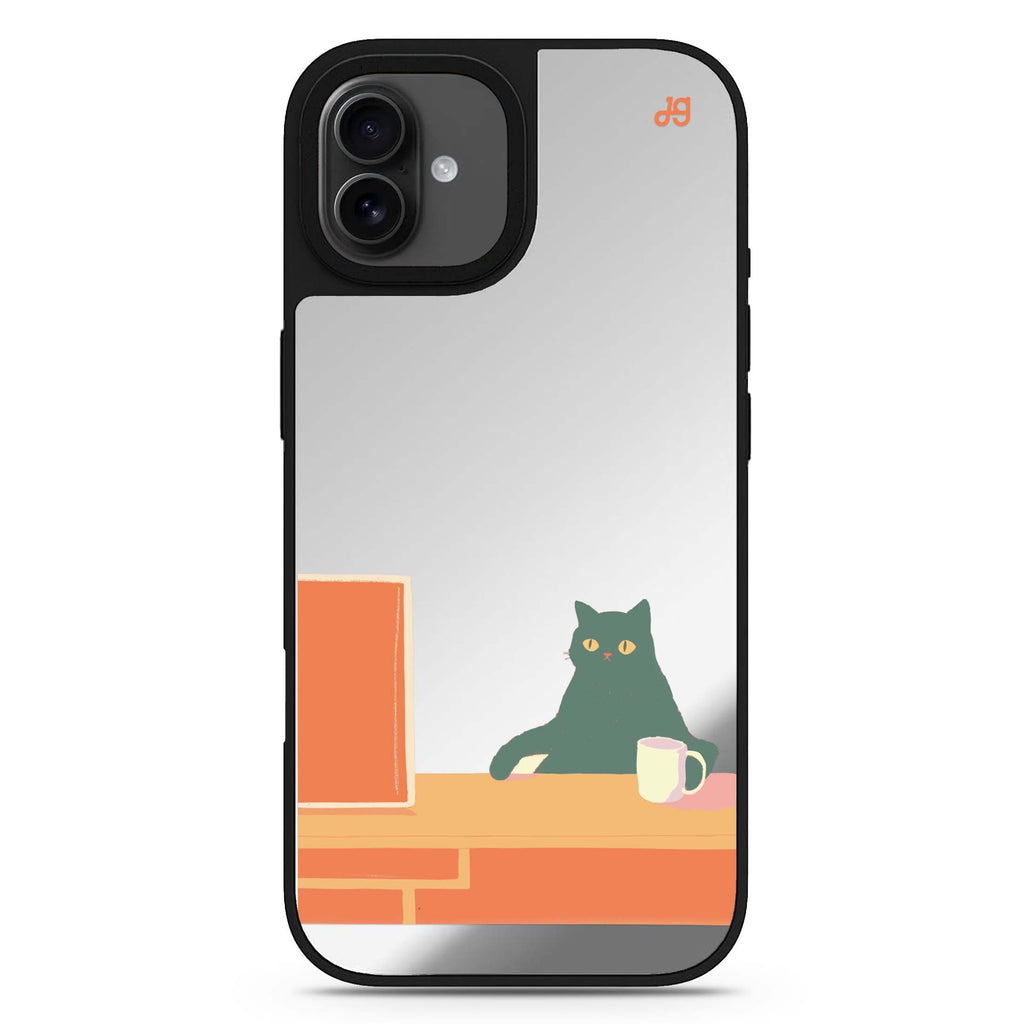 Couch Pawtato black cat lucky black cat black cat iPhone 17 mirror case