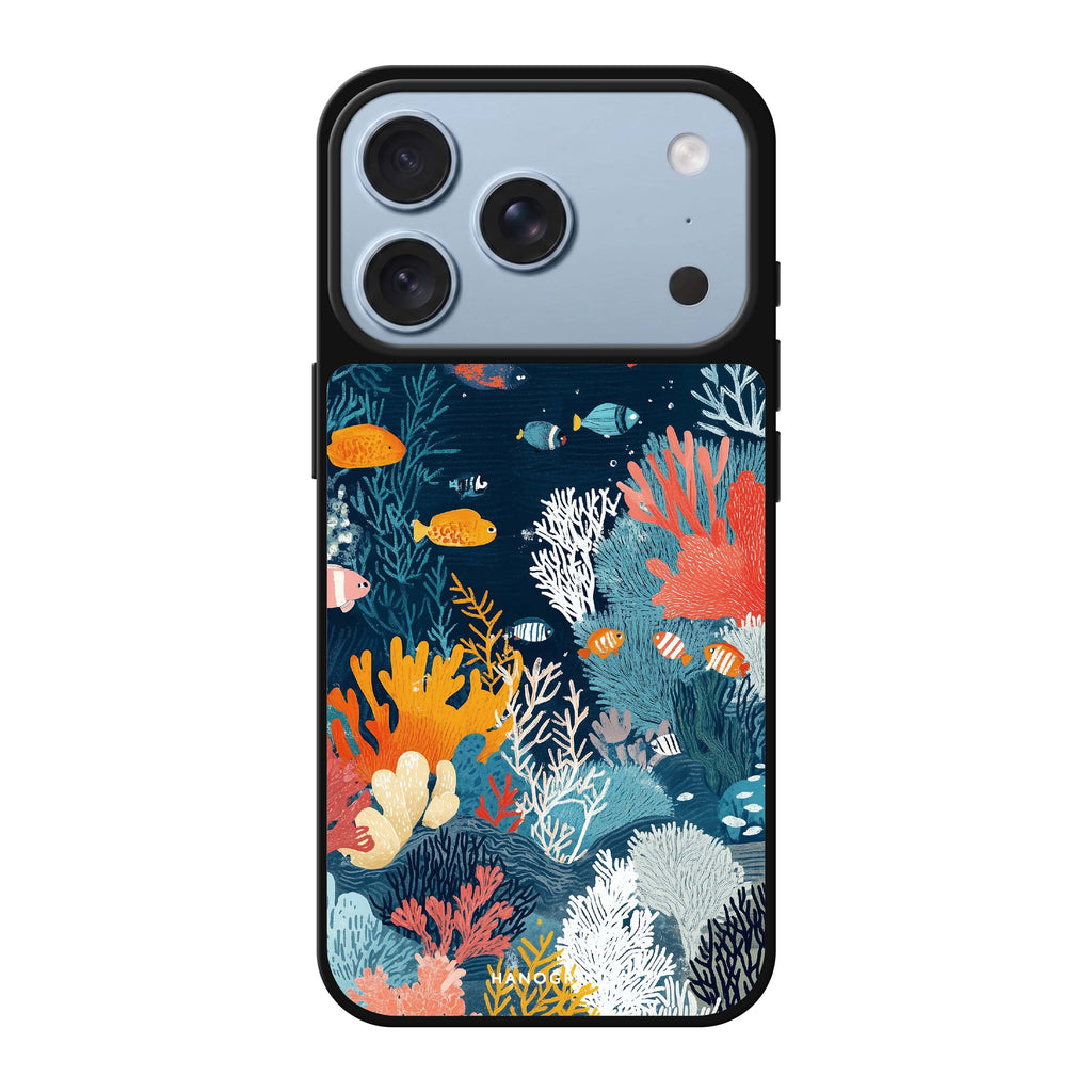 Coral Carvings orange iPhone 18 Pro Max mirror case