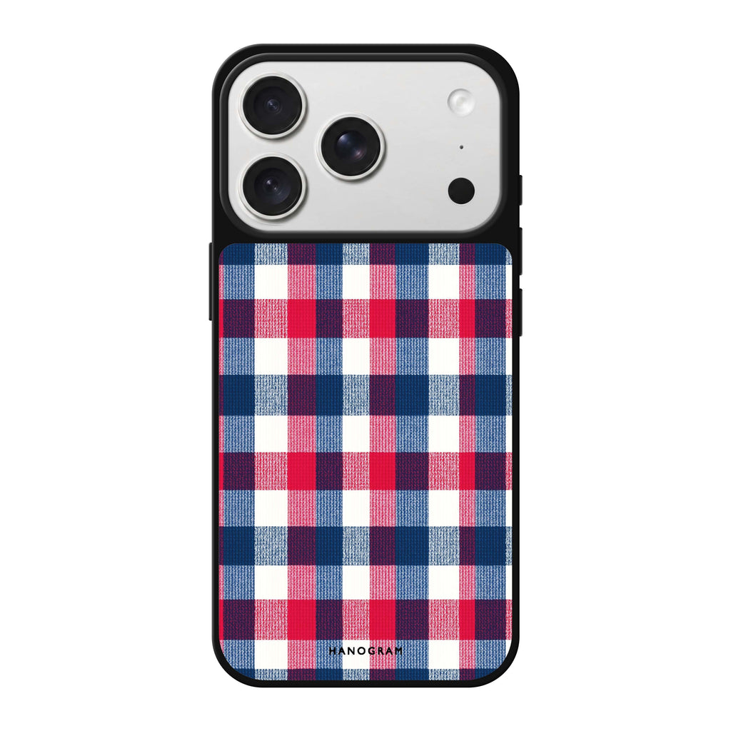 Patriot Plaid pattern iPhone 18 Pro Max mirror case