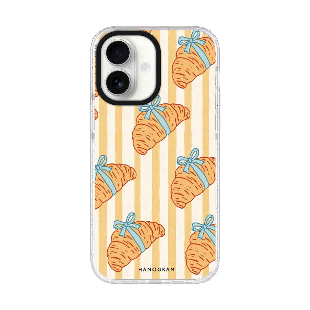 Croissants with Blue Bows iPhone 17 Ultra Clear Case - product image 1