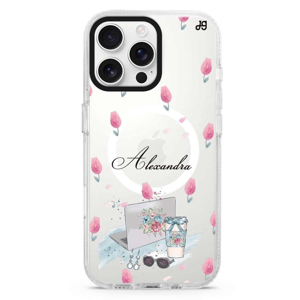 #18-2120 Honeysuckle I MagSafe Compatible iPhone 16 Pro Ultra Clear Case - Personalized and Stylish Protection