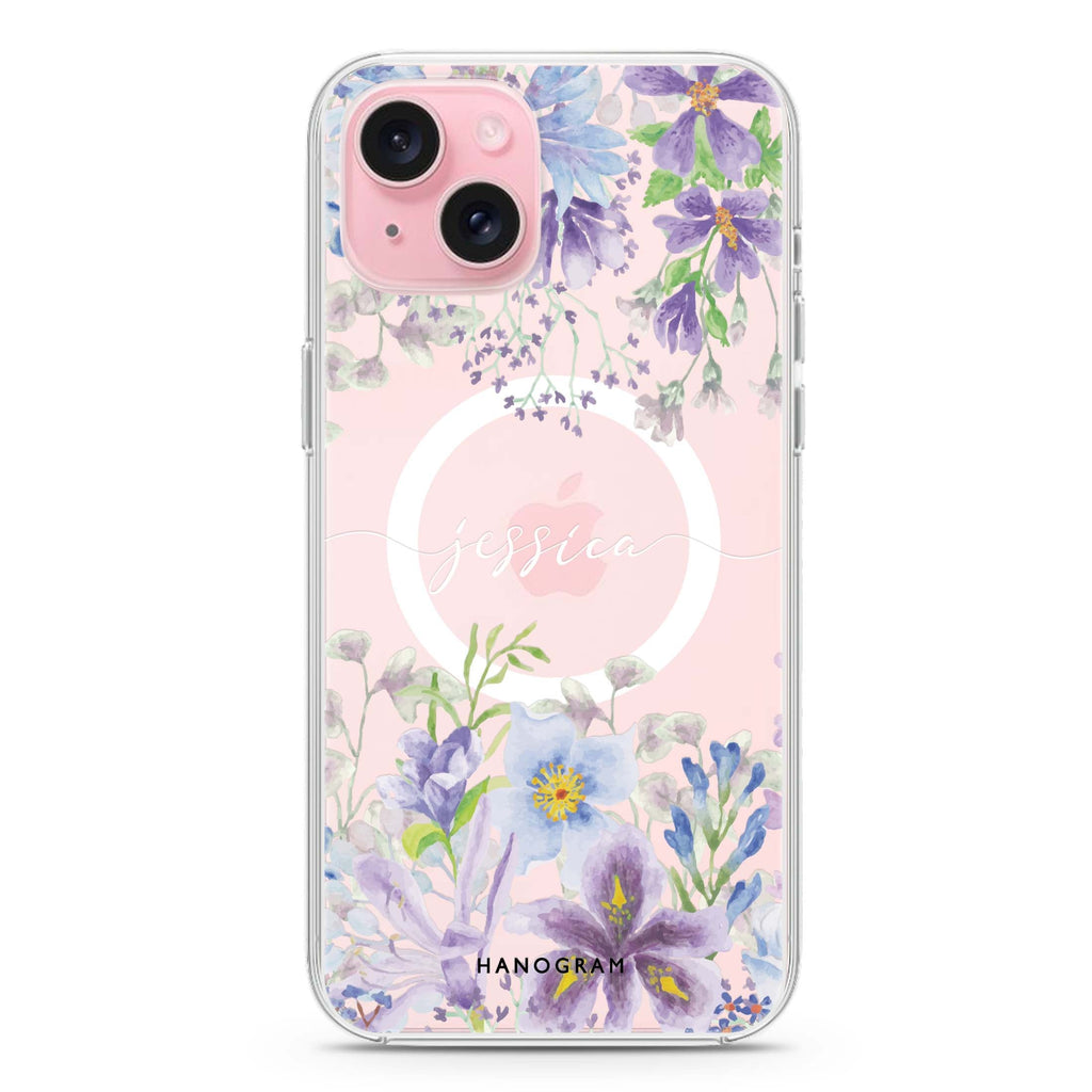 Flowers Bloom iPhone 15 Plus MagSafe Compatible Ultra Clear Case