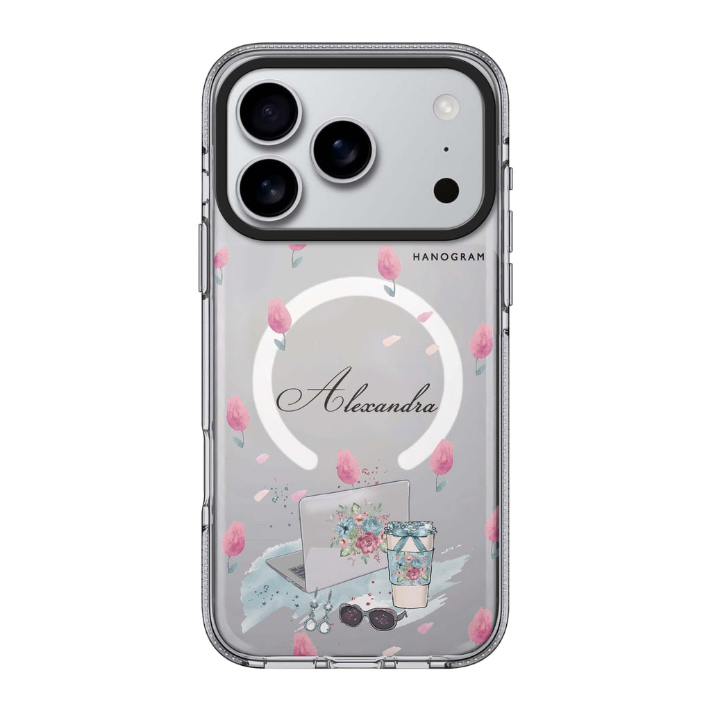 My Foral Lifestyle personalized name flower floral iPhone 17 Pro Max ultra clear case