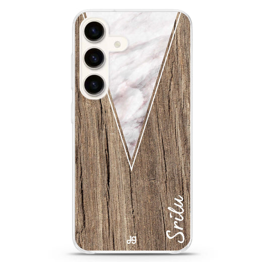 Marble & Wood II Samsung Galaxy Ultra Clear Case