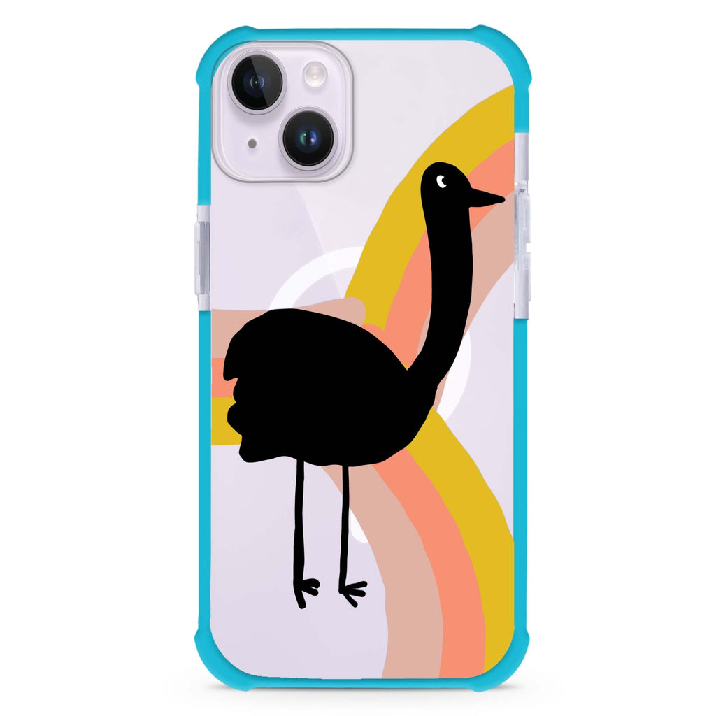 Rainbow Bird iPhone 15 Plus MagSafe Compatible Ultra Shockproof Case