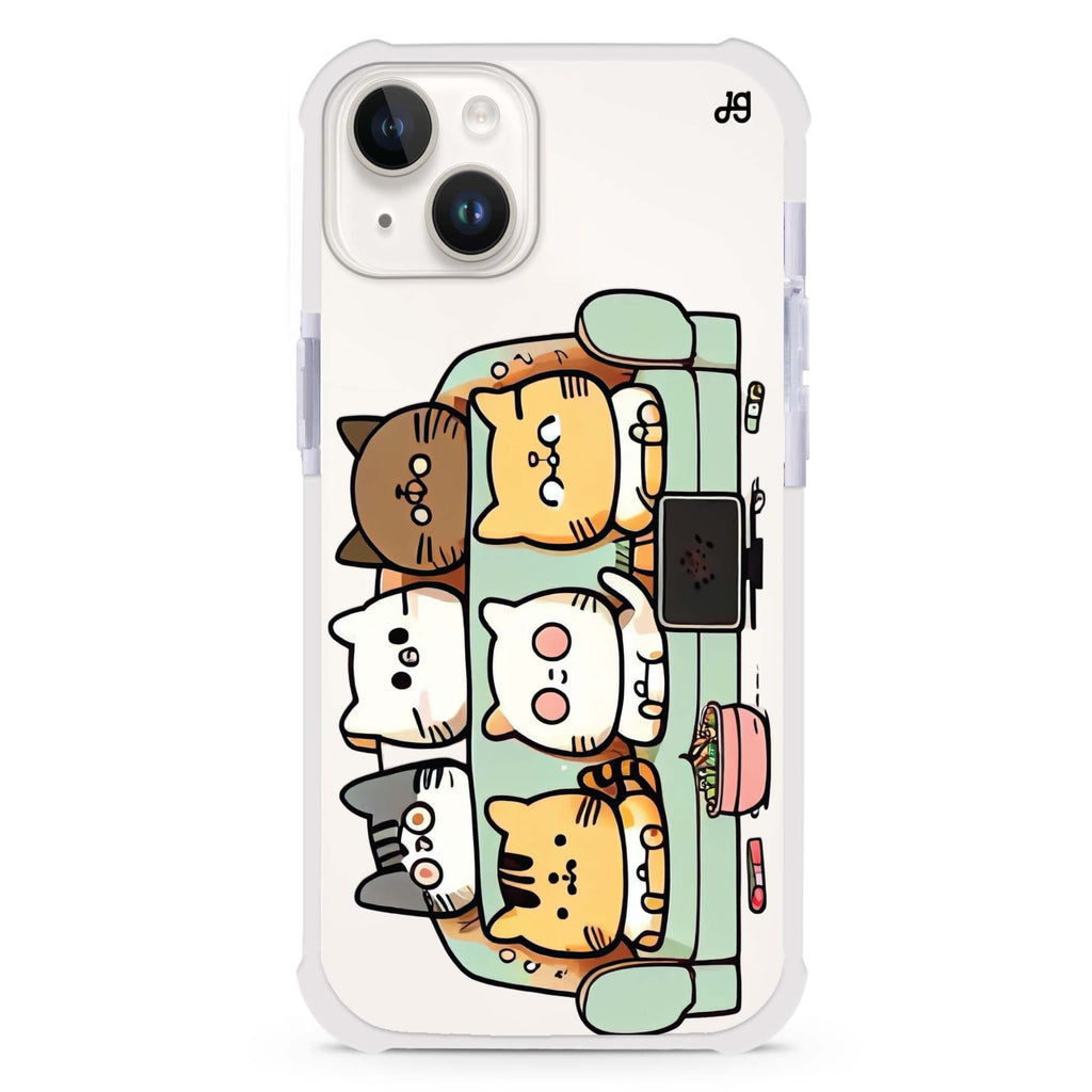 TV Cats iPhone 15 Plus Ultra Shockproof Case